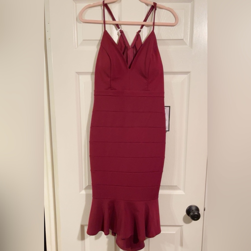 NWT mermaid red/burgundy party dress size large